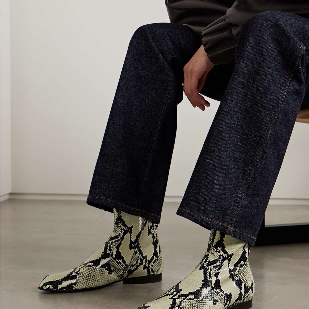 Khaite Inspired Marfa Python Ankle Boots - image 3